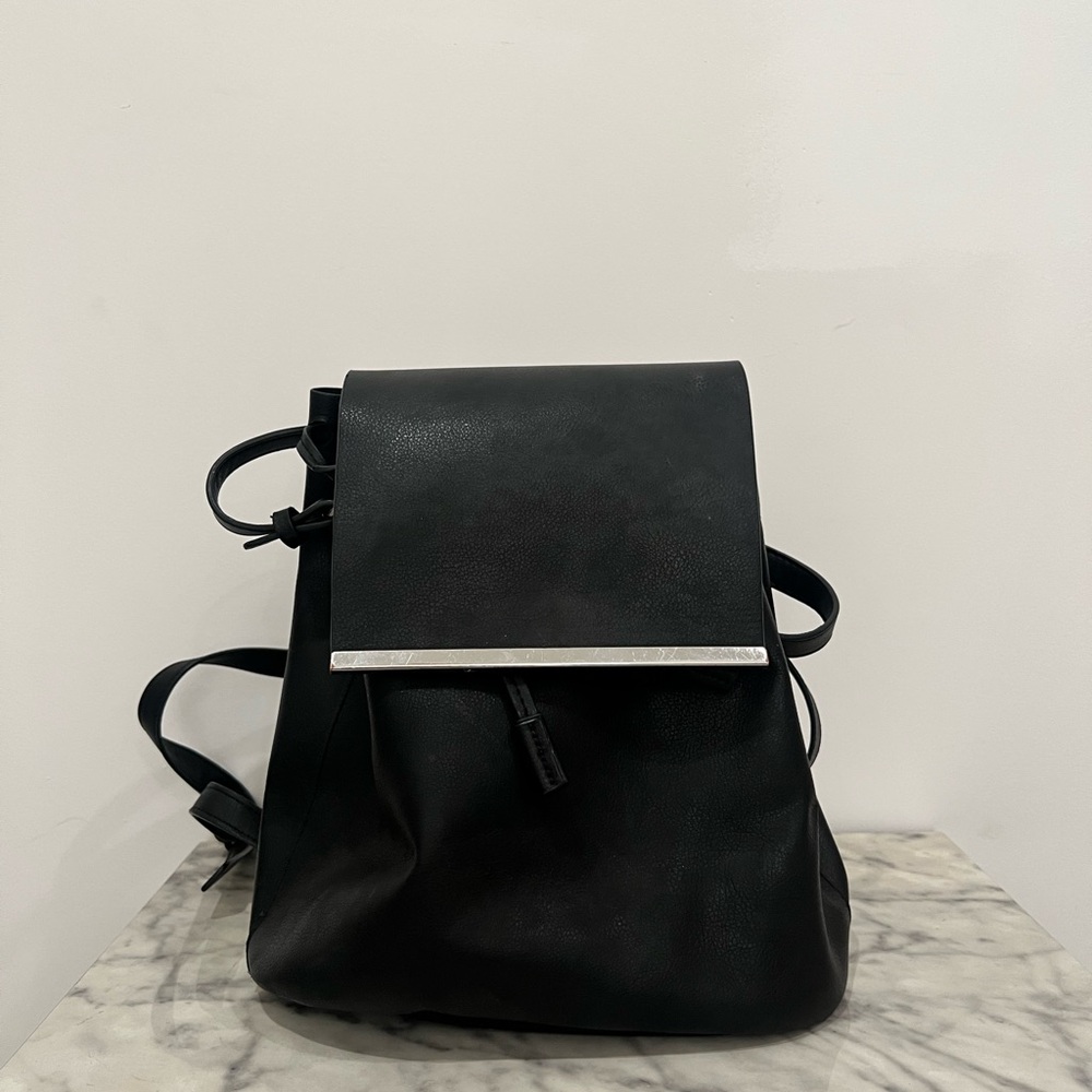 Zara Black and Silver Accent Backpack